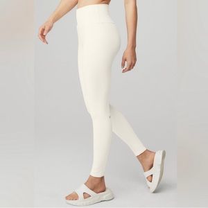 Alo full length high-waist airbrush leggings ivory size small